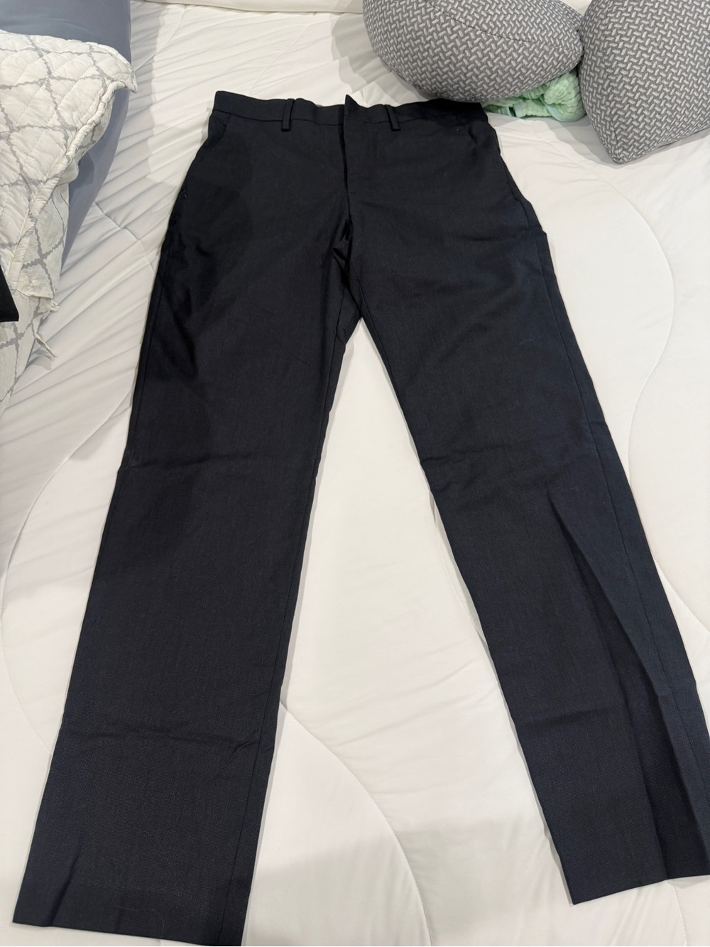 Express Men's Black Dress Pants - Straight Leg